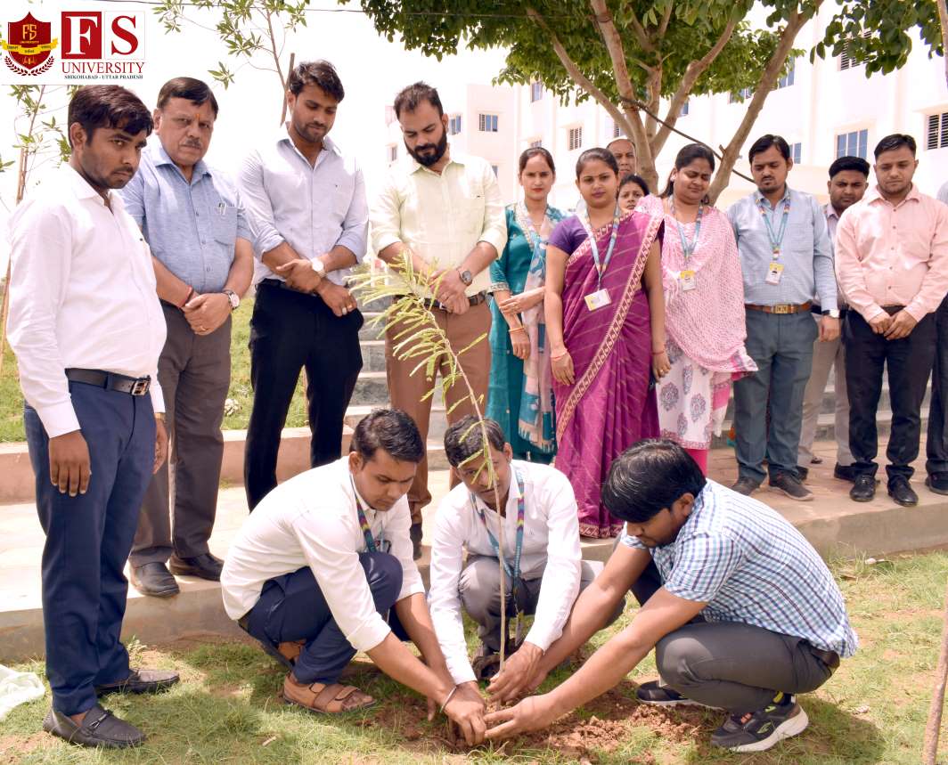 Plantation drive in the university on the occasion of World Environment Day